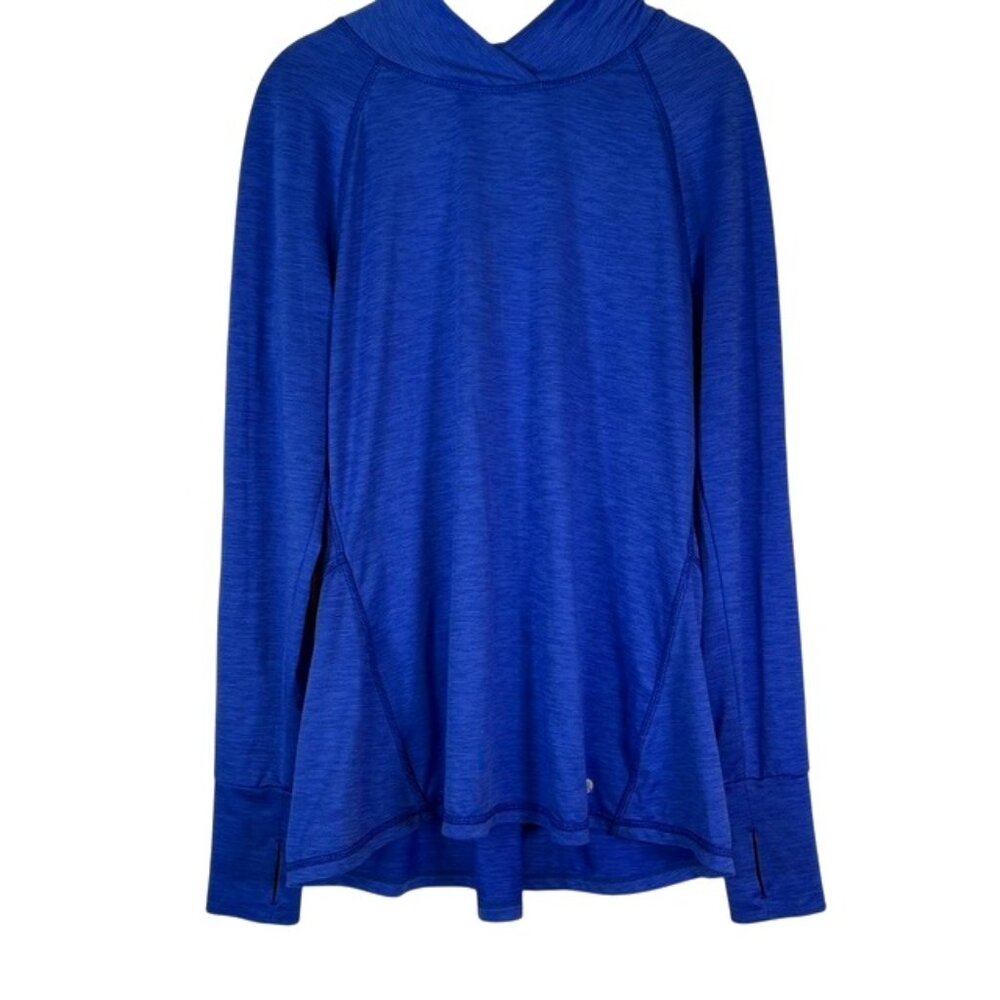 Apana Women's blue high low top with Peplum back Size Large